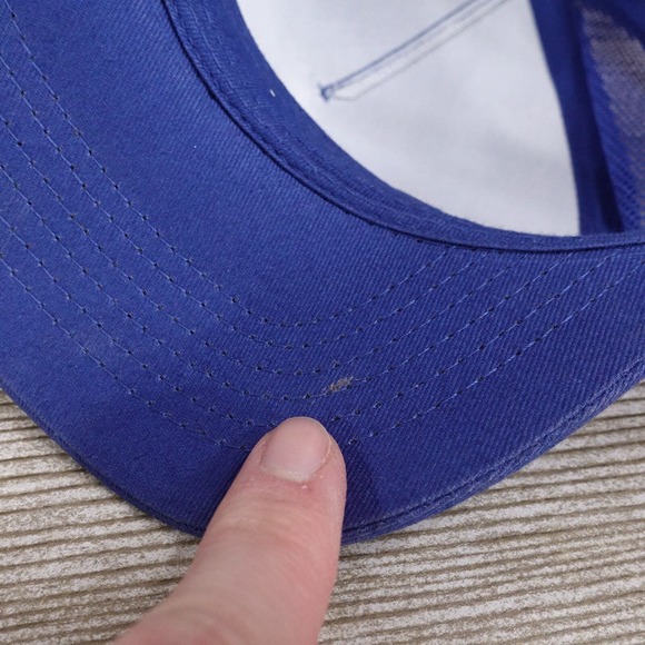 BASS PRO SHOPS LOGO BLUE ADJUSTABLE MESH SNAPBACK BASEBALL TRUCKER HAT CAP - Picture 8 of 11